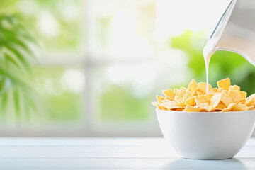 A bowl of crispy chips being poured into a cup creating a deliciously crunchy snack experience