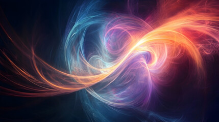 art with swirling multicolor patterns in a futuristic design 