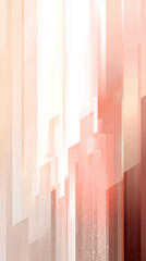 Fototapeta premium Abstract image of pale peach and white vertical lines creating a layered, translucent effect, suggesting depth and architectural structure, ideal for minimalist design