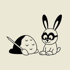 easter bunny with egg