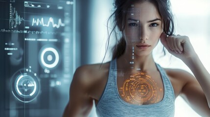 Fitness Technology and Health Monitoring in a Futuristic Gym Environment