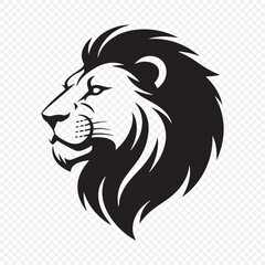 Lion face silhouette. Lion head vector illustration eps 10