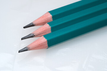 Neatly arranged colored pencils