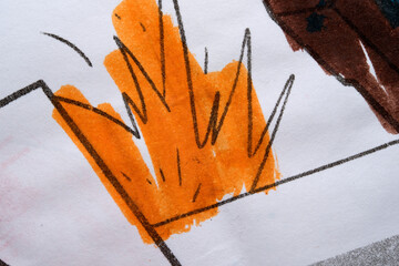 Dynamic artwork's vibrant explosion