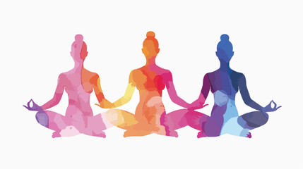 Professional Vector Illustration of Yoga Lifestyle Design on White Background