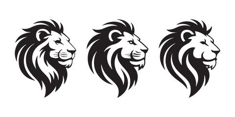 Lion head icon. Lion head silhouette. Vector file illustration eps 10