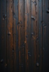 Fototapeta premium A close-up view of a rustic wood texture background, showcasing the intricate grain patterns, knots, and natural variations in color, ranging from deep browns to lighter hues.