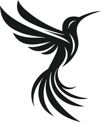 Obraz premium Hummingbird silhouette vector