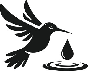 Hummingbird silhouette vector
