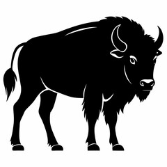 Minimalist Bison Silhouette