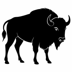 Minimalist Bison Silhouette