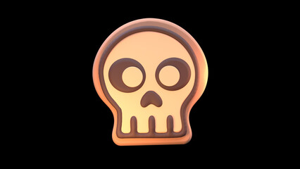 scary halloween skull black background