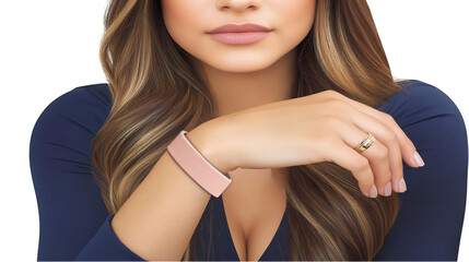 Obraz premium Elegant Portrait Of A Woman's Hand With Jewelry Isolated On Transparent Background