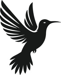 Hummingbird silhouette vector
