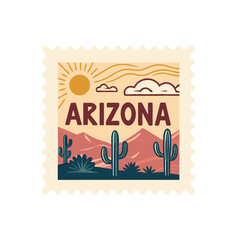 Arizona Postage Stamp Vector