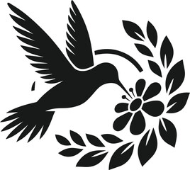Hummingbird silhouette vector