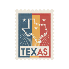 Texas Postage Stamp Vector