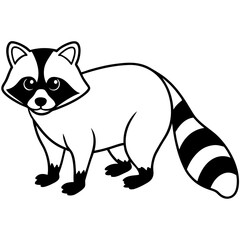 Minimalist Raccoon Vector Art