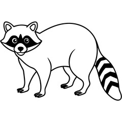 Minimalist Raccoon Vector Art