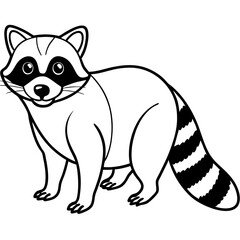 Minimalist Raccoon Vector Art