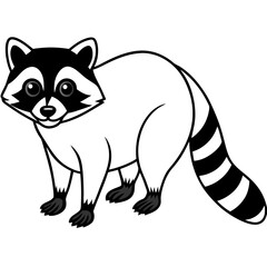Minimalist Raccoon Vector Art