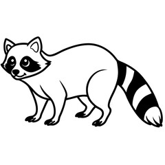 Minimalist Raccoon Vector Art