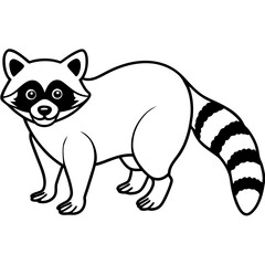 Minimalist Raccoon Vector Art
