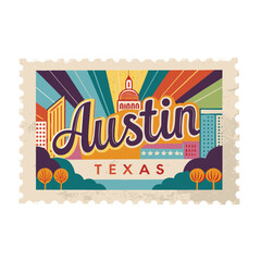 Austin Texas Postage Stamp