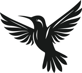 Hummingbird silhouette vector