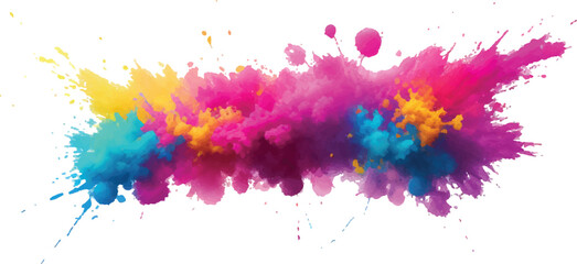 Stunning Watercolor Streaks, Stains, and Explosive Splashes in Vivid, Radiant Colors, Layered with Bold Brush Strokes and Set on a Clean White Background for a Modern, Artistic Impact.
