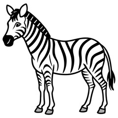 Minimalist Zebra Line Art Vector