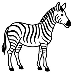 Minimalist Zebra Line Art Vector