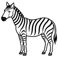 Minimalist Zebra Line Art Vector