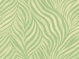 seamless pattern with green leaves, abstract zebra skin effect
