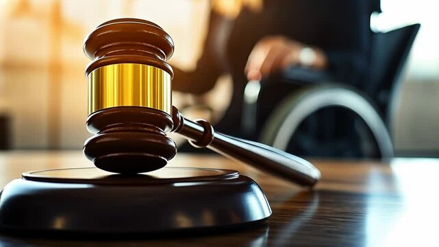 Courtroom gavel symbolizes justice and law in action during a significant legal proceeding