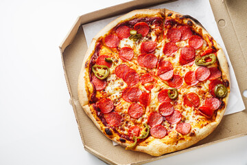 Hot and Spicy Pepperoni Pizza Italian Cheese Explosion