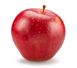Ripe red apple isolated on white background. File contains clipping path.