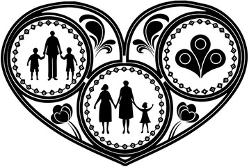 black and white abstract vector illustration