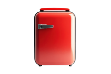Retro red mini fridge stylish kitchen appliance compact design perfect for small spaces vibrant