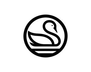 Swan Silhouette Logo Vector for Branding and Design