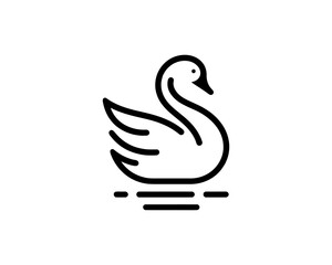 vector swan icon