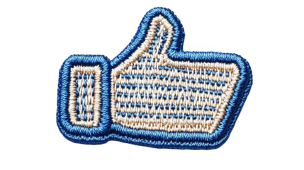 Isolated Like Icon Illustration With Blue And Beige Colors On Transparent Background