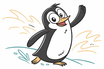 penguin on the beach