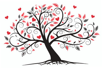 tree with hearts