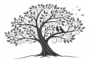 Obraz premium vector tree silhouette