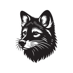 Dhole Silhouette - Minimalist Dhole Vector - Illustration of Dhole - Dhole Animal Design.