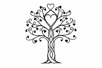 vector tree silhouette