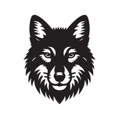 Dhole Silhouette - Minimalist Dhole Vector - Illustration of Dhole - Dhole Animal Design.