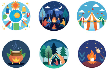 Camping Safety. A Bundle of Durable and Protective Collection Stickers