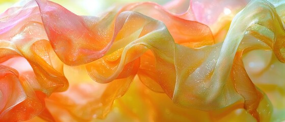 Abstract Colorful Fabric Flow